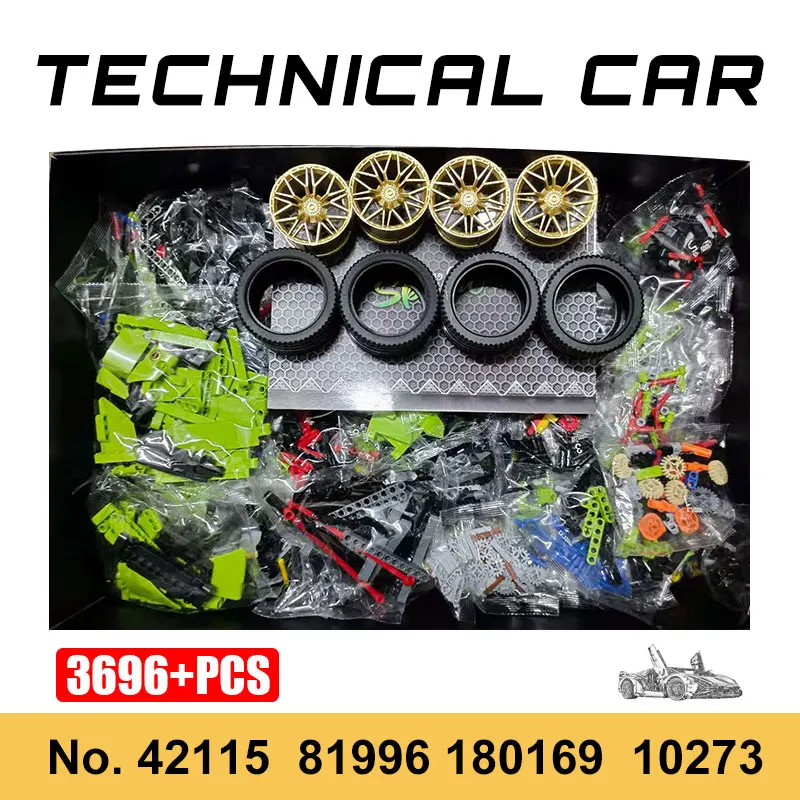 

Compatible 42115 Technical Car Model Building Blocks Sian FKP 37 Super Racing Vehicle MOC Bricks Toys For Boys Children's Gifts