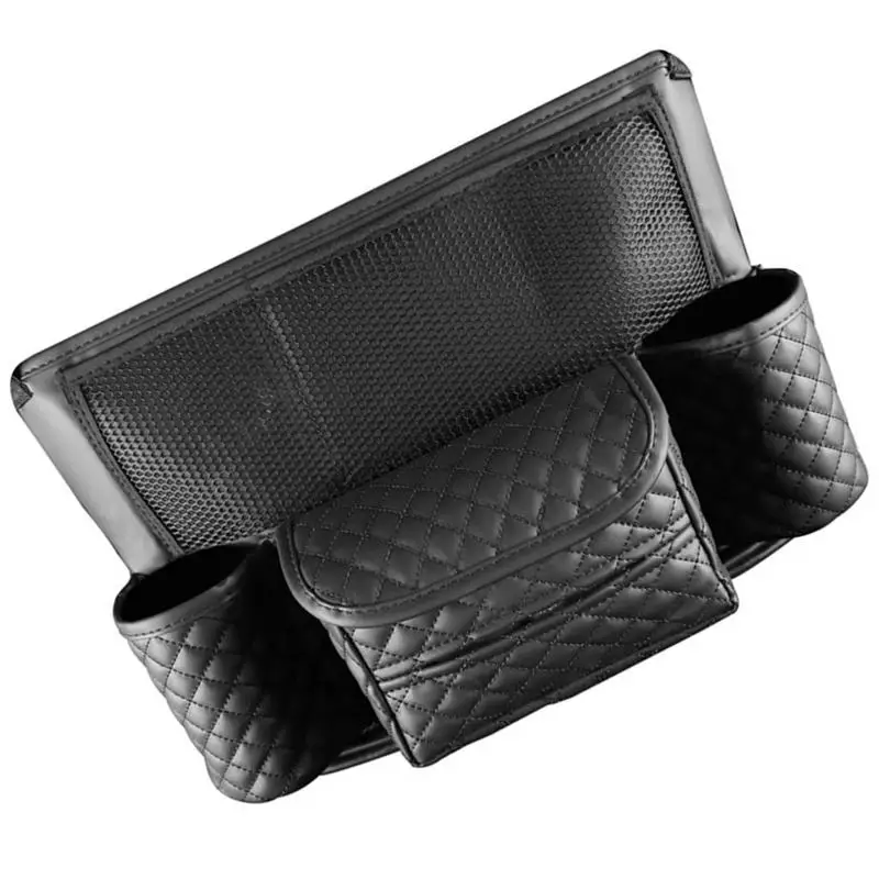

Leather Car Handbag Holders Large Capacity Pocket Handbag Holder Between Seats Large Capacity & Sturdy Net Bag Backseat Pet Kids