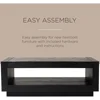 Large 2 Tier Contemporary Rectangle Wooden Center Coffee Table with Shelf Storage for Living Room in Refined Black Finish 5