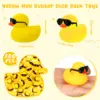 1-100pc Mini Rubber Ducks Set in Bulk with Sunglasses Float Squeak Tiny Ducks Rubber Duck Toy for Kids Party Birthday Supplies 3