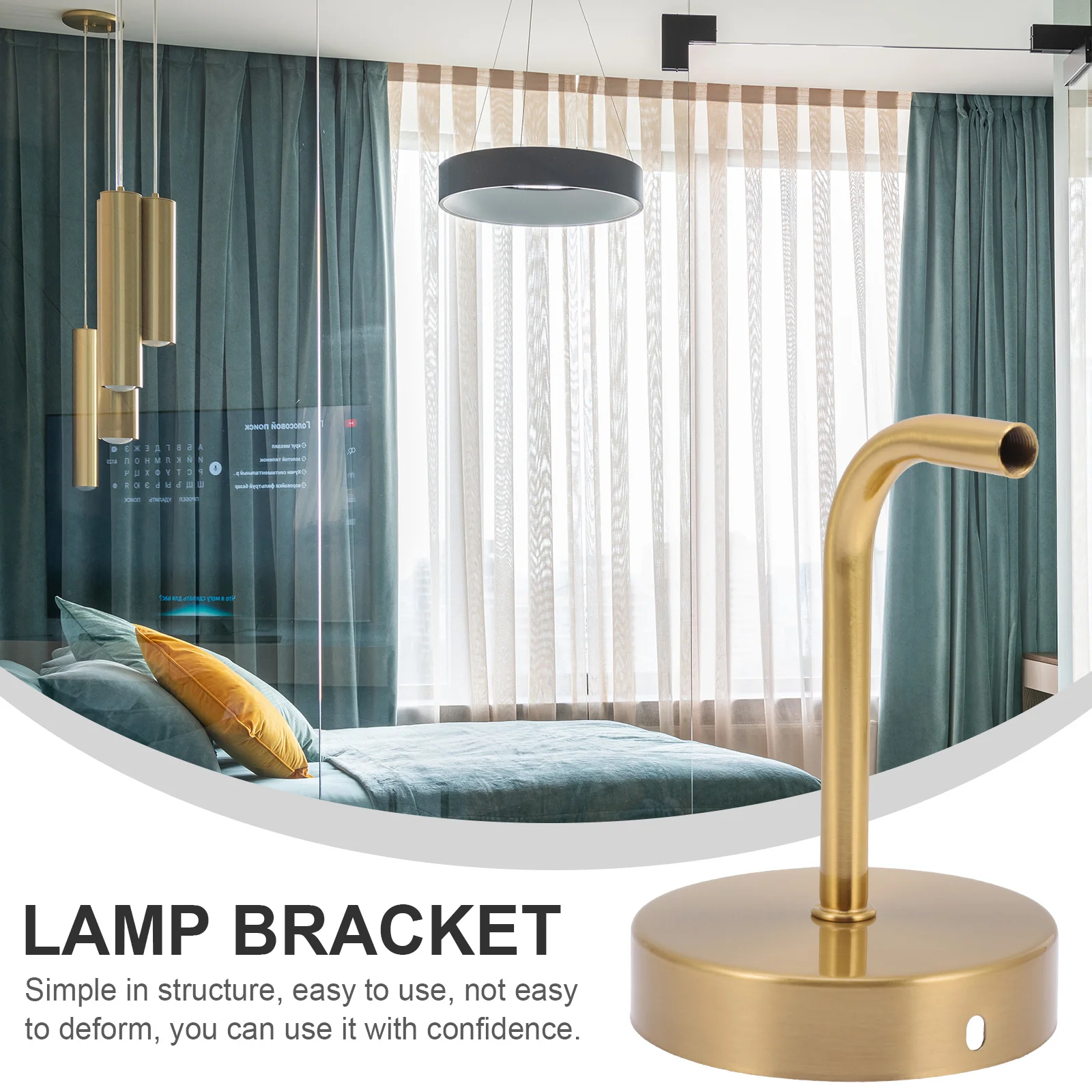 Wall Lamp Accessories Rechargeable Sconce Light DIY Pole Hanging Stand Accessory LED Metal Support