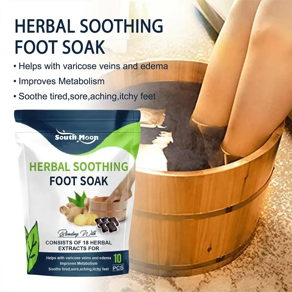 Detox Foot Soak Herbal Lymphatic Health Promote Blood Circulation Improve Sleep Stress Remove Moisture Kidney Support Foot Bath