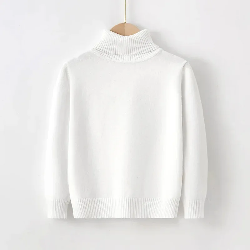 Kids Sweater Children's sweaters autumn and winter pure cotton line boys and girls baby pullover turtleneck bottoming sweater kids sweater