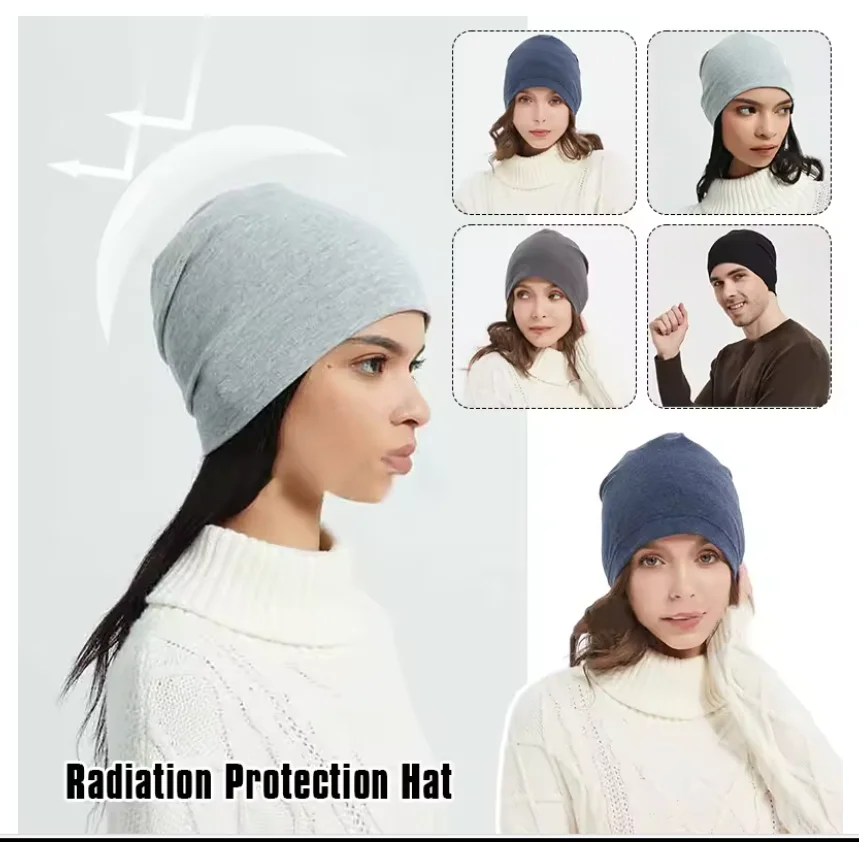 Radiation Shielding EMF Protection Hat with Silver Fabric – High Efficiency 99.99%