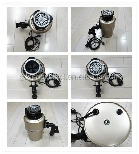 High demand Food Waste Disposer kitchen sink crusher with CE Rohs 3/4 HP FWD 1200ml 5