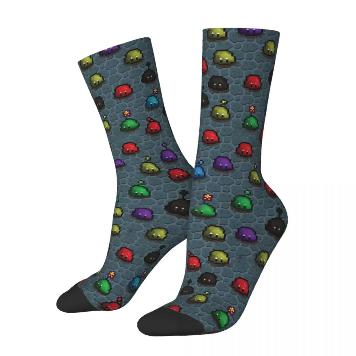 

Funny Crazy Sock for Men Stardew Valley Slimes Hip Hop Harajuku Happy Pattern Printed Boys Crew Sock Casual Gift