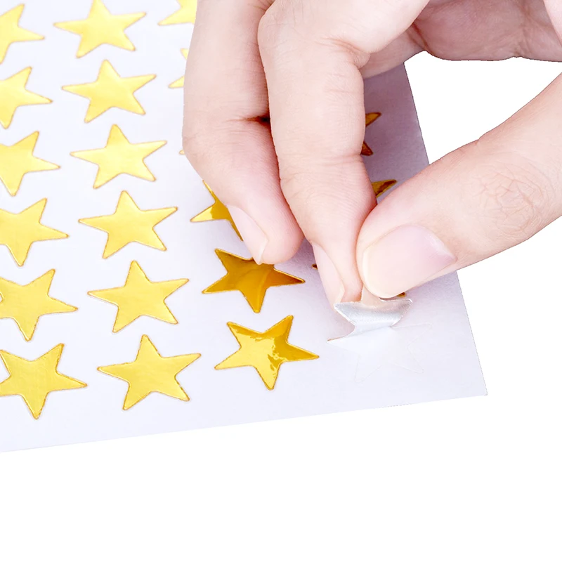 10pcs Encouragement Reward Stickers For Primary School Students, Featuring Gold  Stars And Embossed Five-pointed Stars