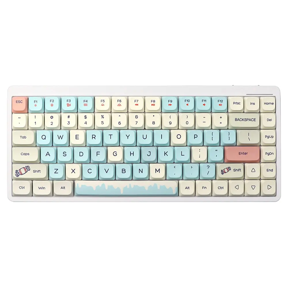 

YK75 84 Keys Mechanical Keyboard Tri-Mode BT5.0/2.4Ghz/USB OUTEMU Switch White Lighting Gaming Keyboard For Gaming Computer