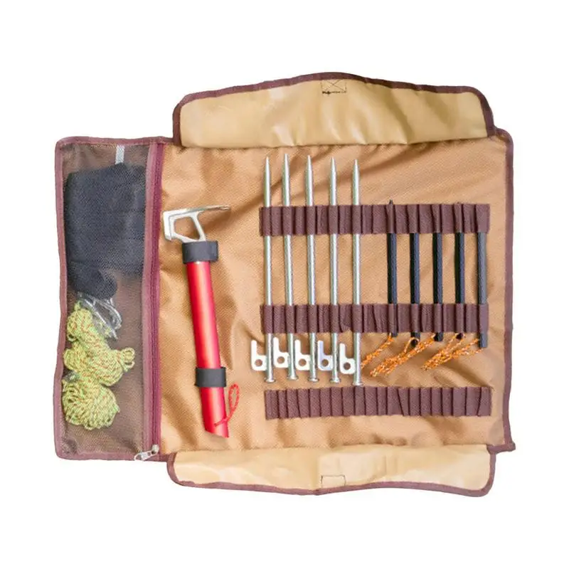 

Camping Tool Storage Bag Tent Stakes For Camping Tent Stakes Case Storage Bag Tent Accessories Large Capacity Multi Purpose