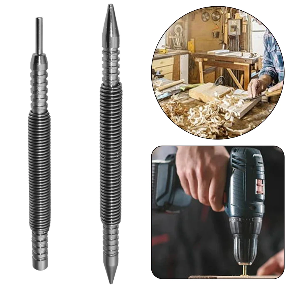 Woodworking tool,manual tools 1/2Pcs Center Pin Punch Double Head 1/16&3/32inch Spring Loaded for Metal Woodwork Drill Bit