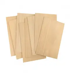 10 - Pack 15x10cm Thin Basswood Sheets for Crafts & Decorative Projects (Pine)
