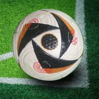 Professional Size 5 Soccer Balls - Official Match PU Leather Black Grass Kick Footballs for Sports And Outdoor Activities