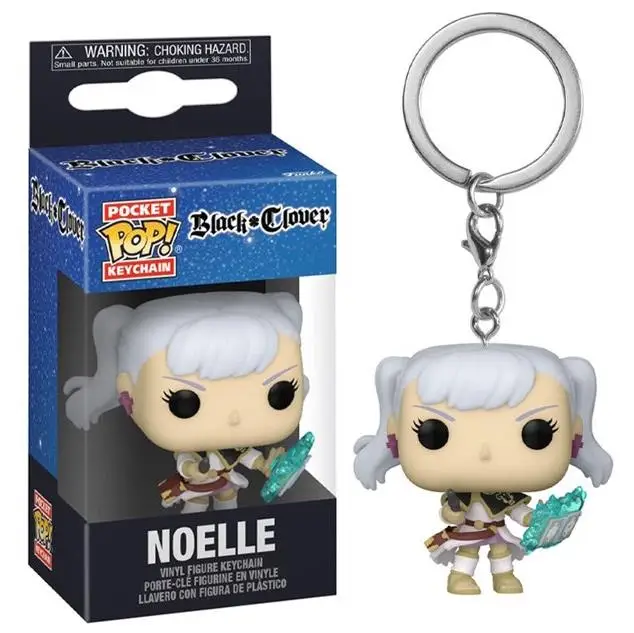 Funko POP Pocket Keychain Black Clover NOELLE ASTA  Action Figure Toy for Pendant Keychain Toys For Kids Gifts