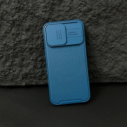 Luxurious Magnetic Armor Case with Sliding Camera Cover and Wireless Charging Compatibility - iPhone 13 Mini (Navy)