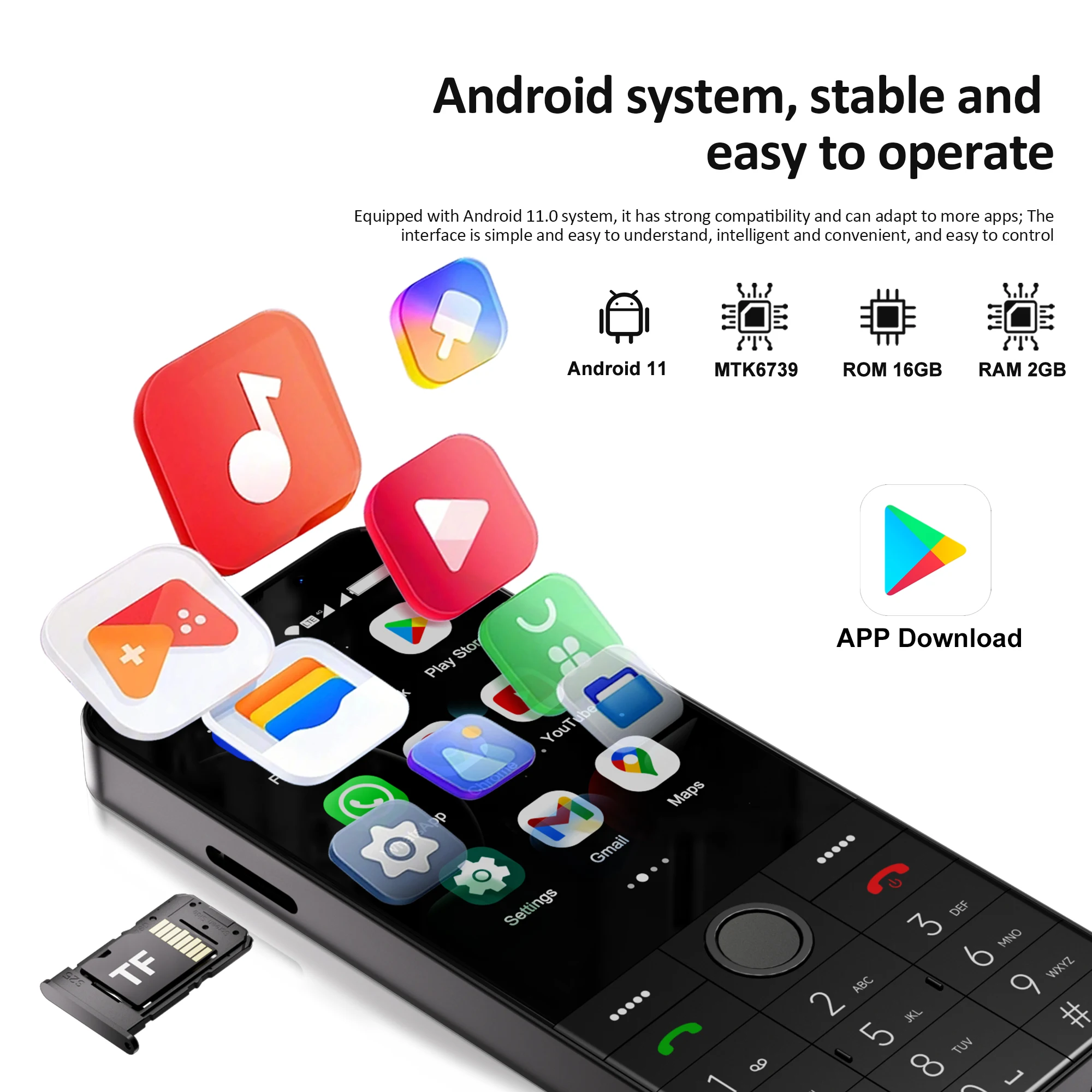 SERVO F26 PRO Android Smartphone 4G LTE 2 SIM Standby 2GB+16GB Play Store WiFi Hotspot FM Radio Flashlight Button Smart Phones