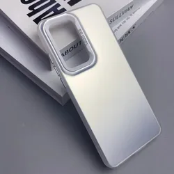 Luxury Laser Metallic Shockproof Bumper Phone Case in Aurora Color for Galaxy A52 5G (Silver)