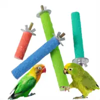 Pet Claw Grinding Stick Bird Cage Perch Stand Stick Parrot Stand Rod Claw Grinding Cleaning Toy Bird Perch Stand Random Colors 1