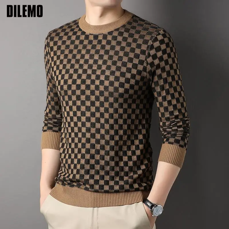 LV design sweater  Clothes, Mens outfits, Round neck tops