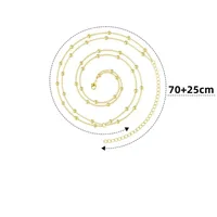 Fashion Double Layer Beaded Waist Chain for Women Simple Gold Color Metal Cross Round Bead Body Chain Bikini Jewelry Acessories 5