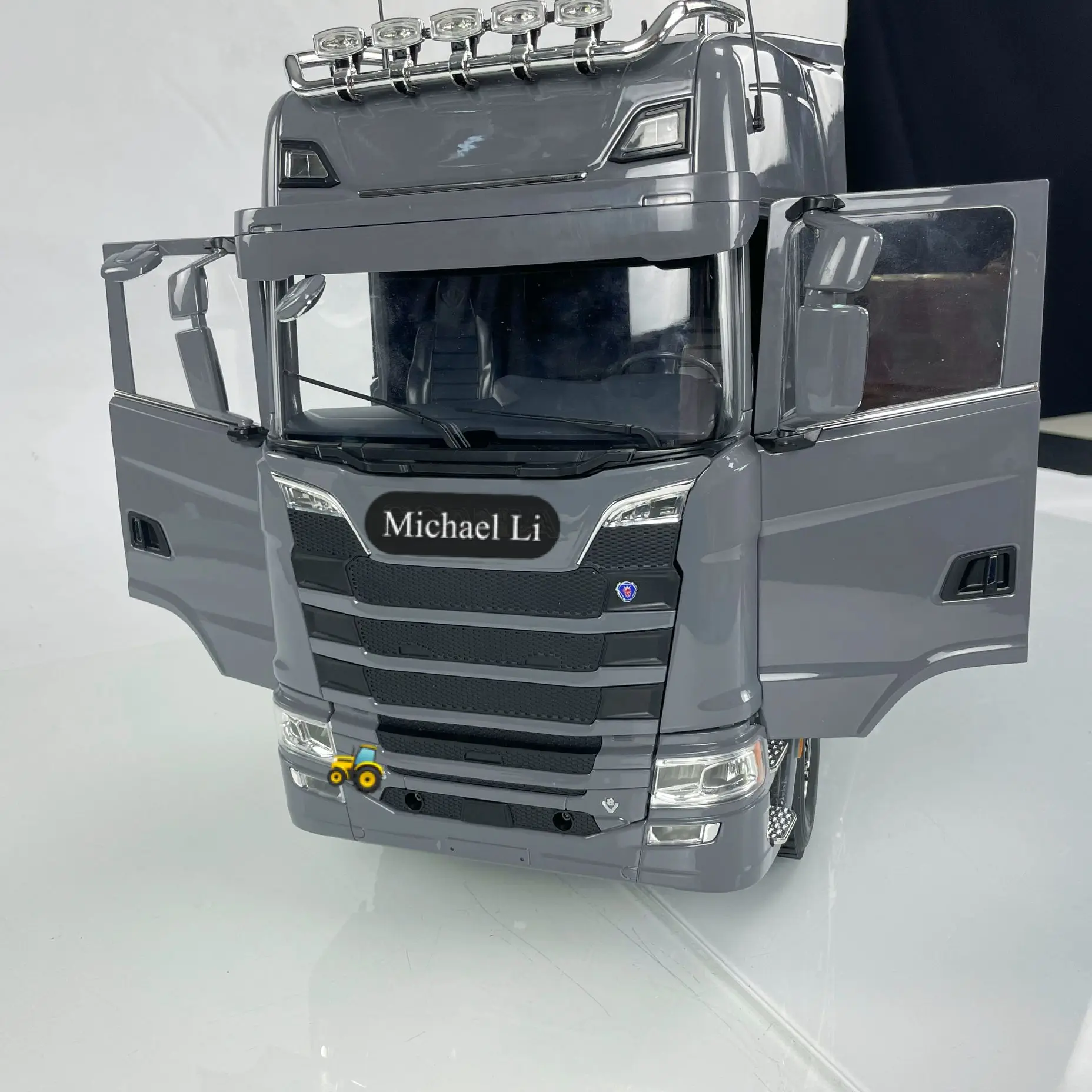 6x6 1/14 770S RC Tractor Truck Remote Control Car Painted Finished CNC Differential Lock Axles Sound Light Vehicle Toy Model 3