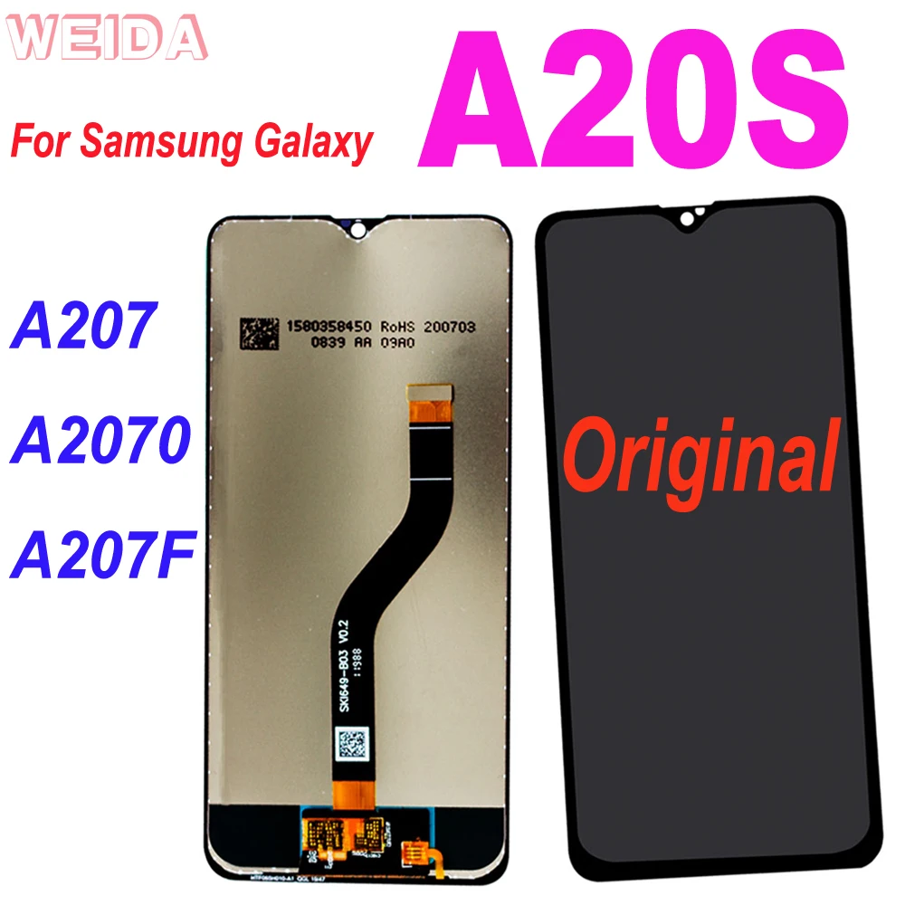 

6.5" Original LCD For Samsung Galaxy A20S A207 A2070 A207F LCD Display Touch Screen Digitizer Assembly Replacement For A20S LCD