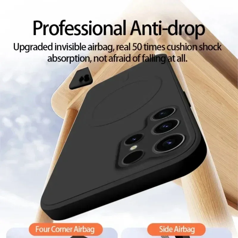 Enhance your phone's protection and style with our Premium Liquid Silicone Magnetic Wireless Charging Case, compatible with Magsafe.