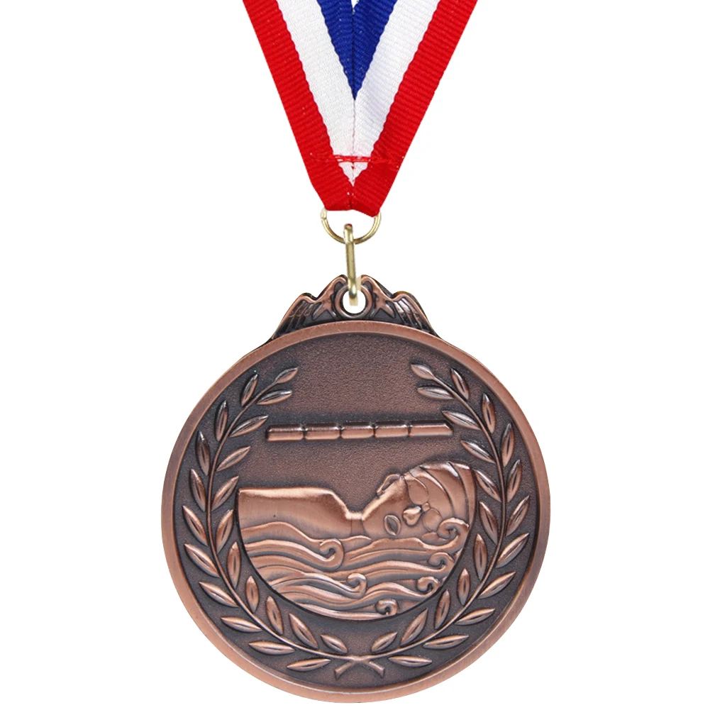 6.5cm Swimming Medal Award Medals Neck Ribbon Competitions Party Race