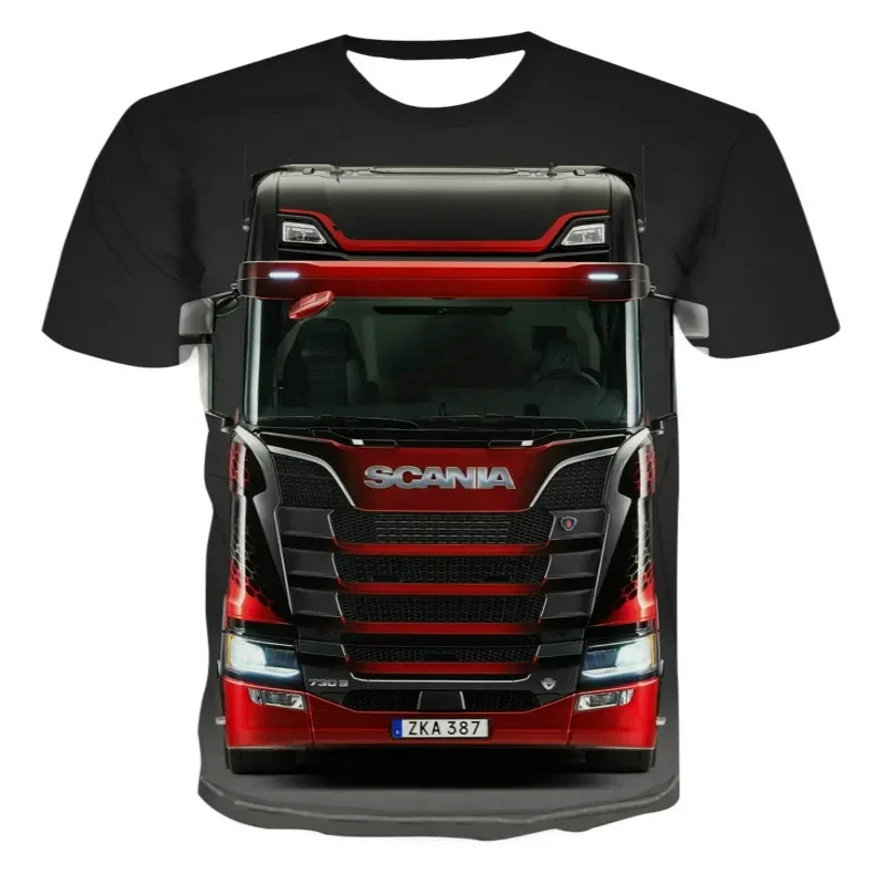 

Fashion Summer The Latest Pullover Truck 3D Printing T-shirt Men's and Women's Short-sleeved Travel Style O-neck Casual Kid Tops