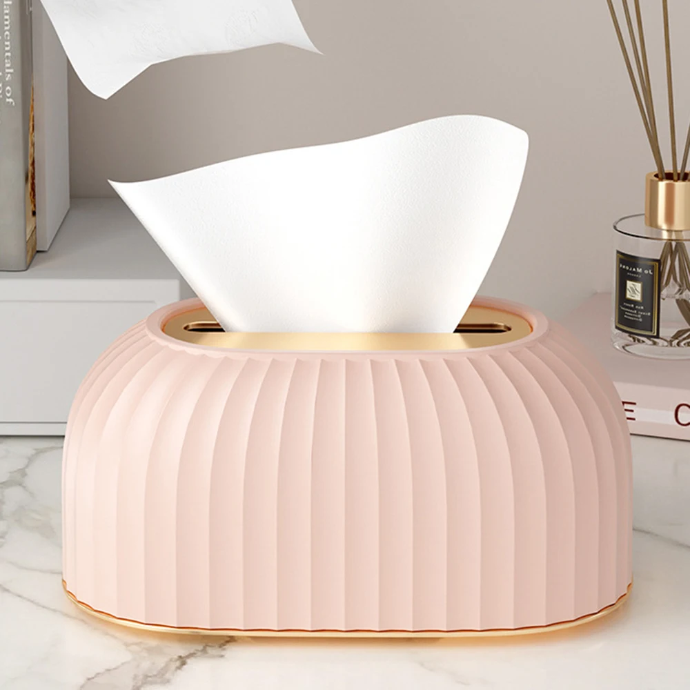 Household Extraction Paper Box With Spring Tissue Box tissue dispenser Living Room Desktop 1 Piece