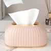 1 Piece Of Household Extraction Paper Box, With Spring, High Appearance Level, Light Luxury, Living Room, Desktop, Tissue Box 2