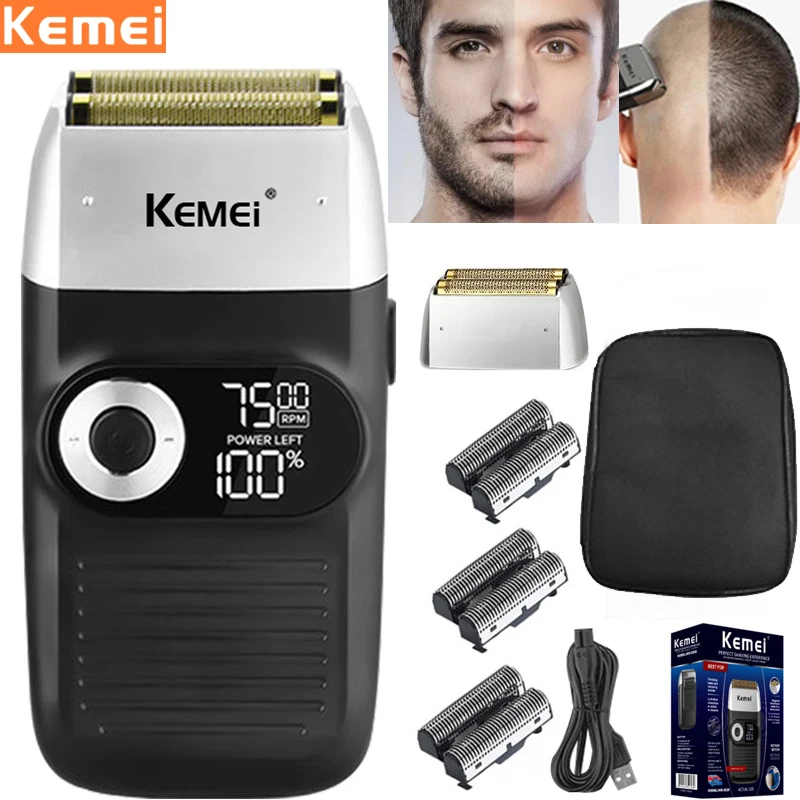 

Kemei Electric Shaver For men hair clipper Men's shaver Barber trimmer professional Razor Reciprocating Foil Shaving Machine