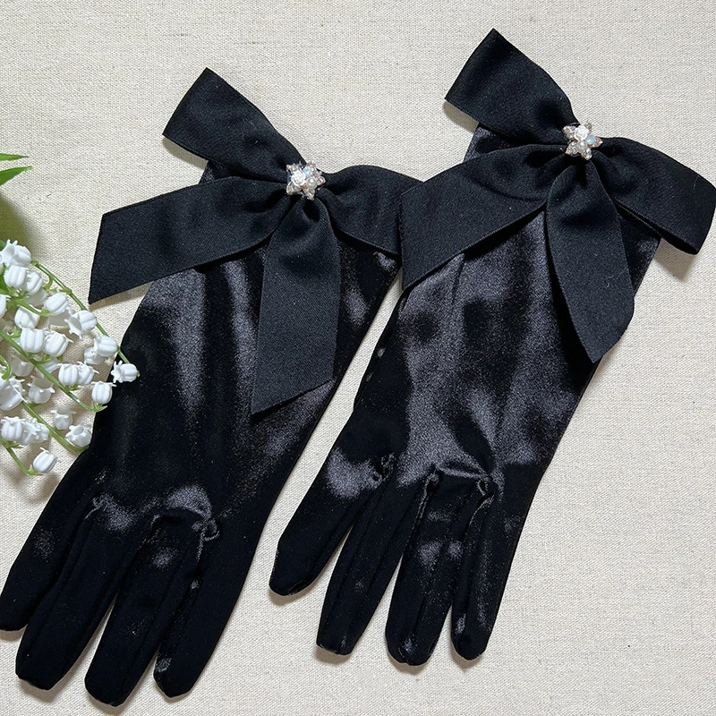 

2pc Mesh Gloves Portrait Photography Photoshoot Wedding Dress Accessories Satin Long Netting Wedding Gloves Bridal Short Simple