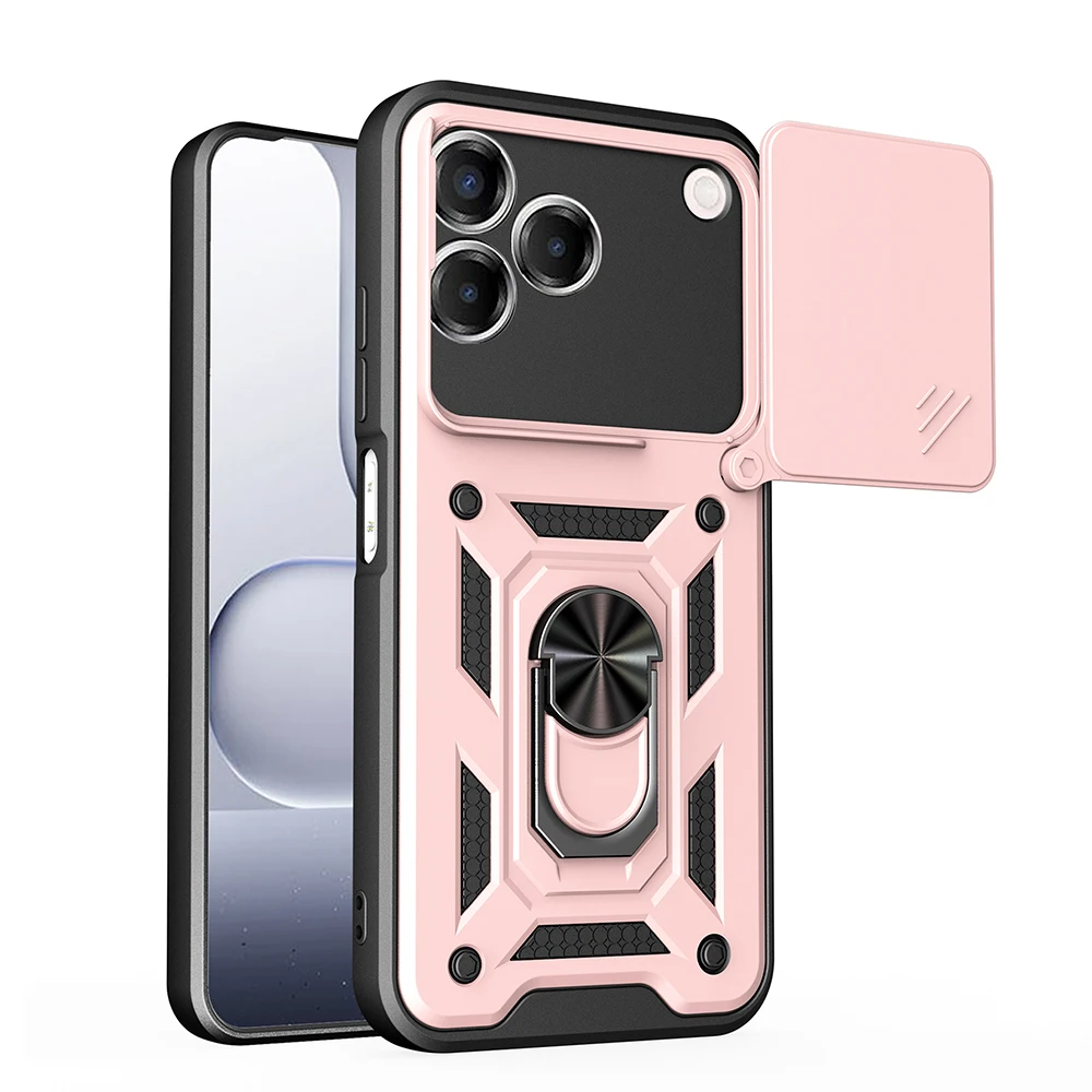 ZTE Blade Protective Slide Camera Ring Kickstand Holder Case
