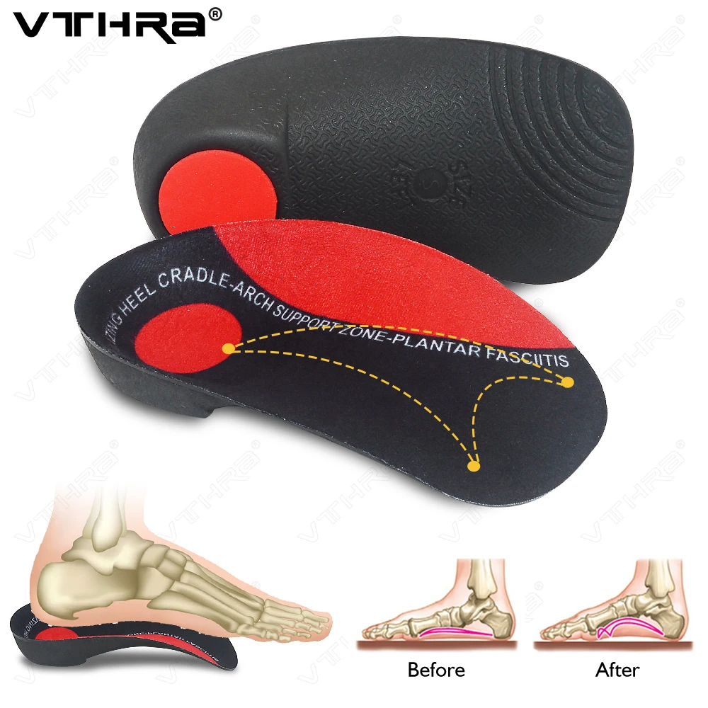 

High Arch Supports Shoe Sole EVA Sport Orthopedic Insoles For Men Women Plantar Fasciitis Flat Feet Pain Relief Shoe Cushion Pad