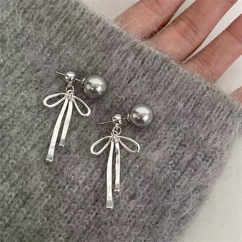 Goth Harajuku Vintage Peach Heart Fairy Angel Moon Pendant Earrings Women Egirl Trendy Aesthetic Y2K Jewelry Accessories pendant earrings