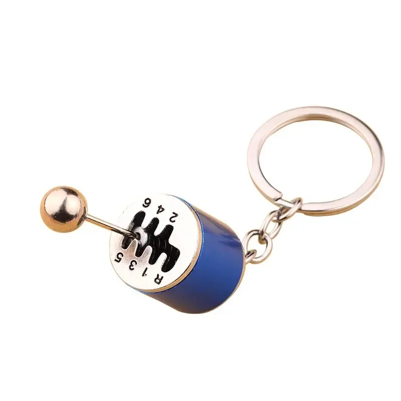 1PCS Car Modification Metal Keychain Six Gear Shift Shifter Pendant Charms metal keychain