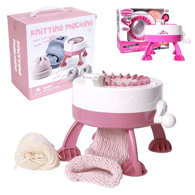 48 Needles Smart Weaving Machine Sweater/Hat/Scarf /Gloves/Socks Knitting  Machine Round Double Knit Loom Kit for Adults Kids Gif