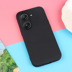 Sand Matte Shockproof Soft Silicon Case for Zenfone 10 10Z (Black)