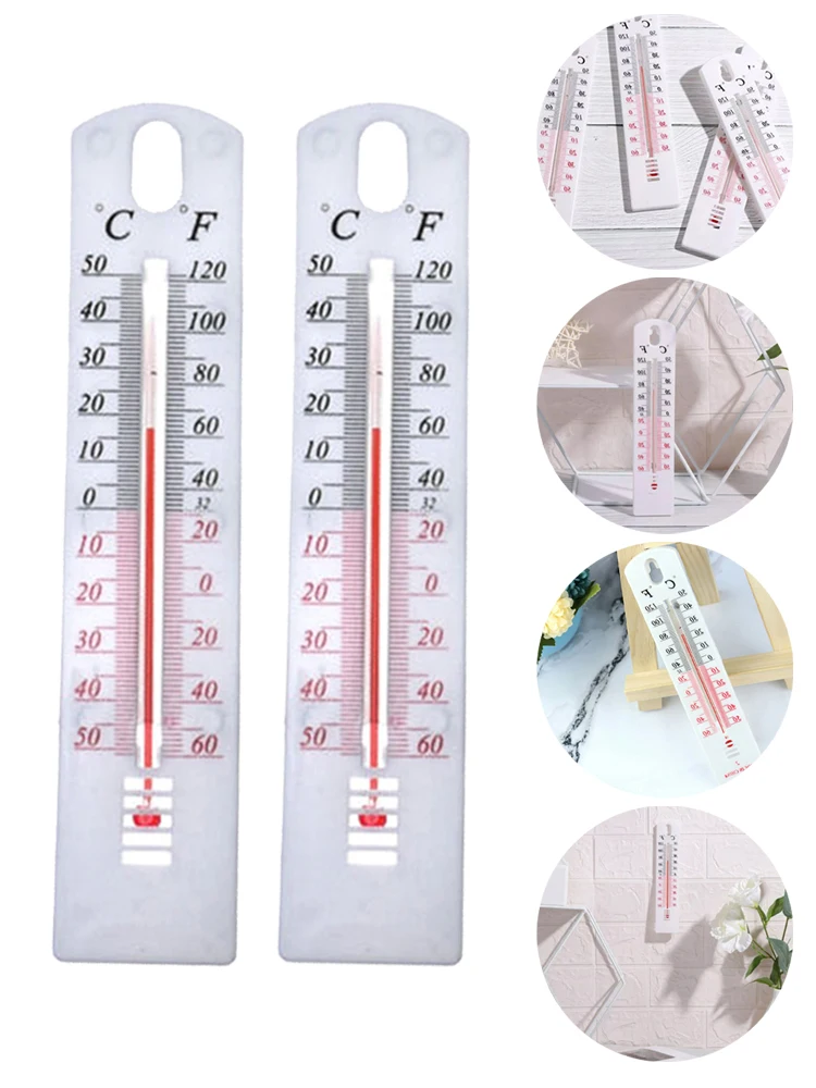 2Pcs Wall Thermometer Indoor Outdoor Hanging Garden Greenhouse House Office  Living Room Kitchen Decoration - AliExpress