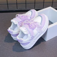 أحذية رياضية للفتيات خفيفة الوزن أحذية رياضية كاجوال للأميرة غير قابلة للانزلاق ونعل ناعم للأطفال الصغار أحذية تنس مدرسية أنيقة للفتيات 3