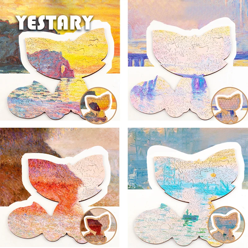 

YESTARY 3D Wooden Puzzle Brain Teaser Impossible Puzzle Table Games Jigsaw Puzzle Toy Tangram Board Game For Adult Children Gift