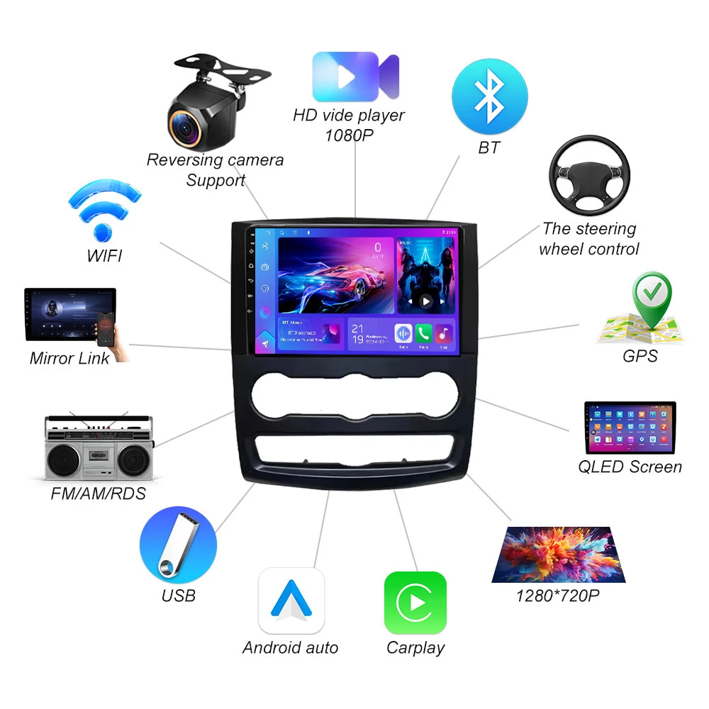 Radio GPS Android 16 para Mercedes Benz Sprinter 2009 para VW Crafter Reproductor Multimedia de Video Pantalla Táctil WIFI Sin DVD 2din 3