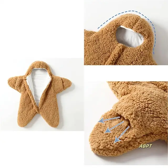 Starfish Baby Sleeping Bag Starfish Onesie Starfish Swaddle Sack For Newborn Infant Plush Swaddle Blanket Stroller 5