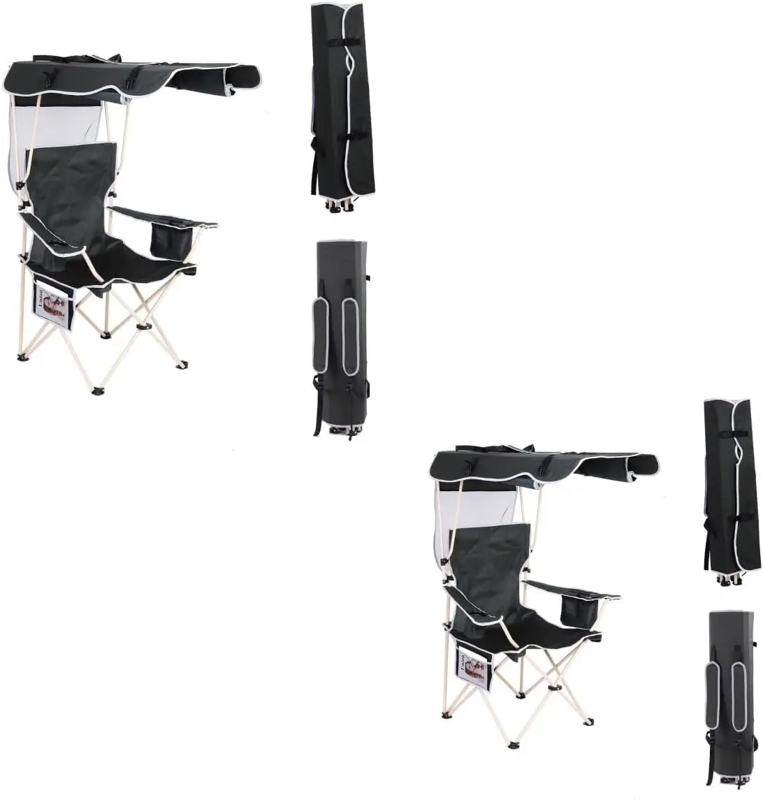 

Folding Table, Outdoor Cooking Station, Folding Table with Storage, Windscreen Camping Chair with Shade Canopy, Fishing Chair