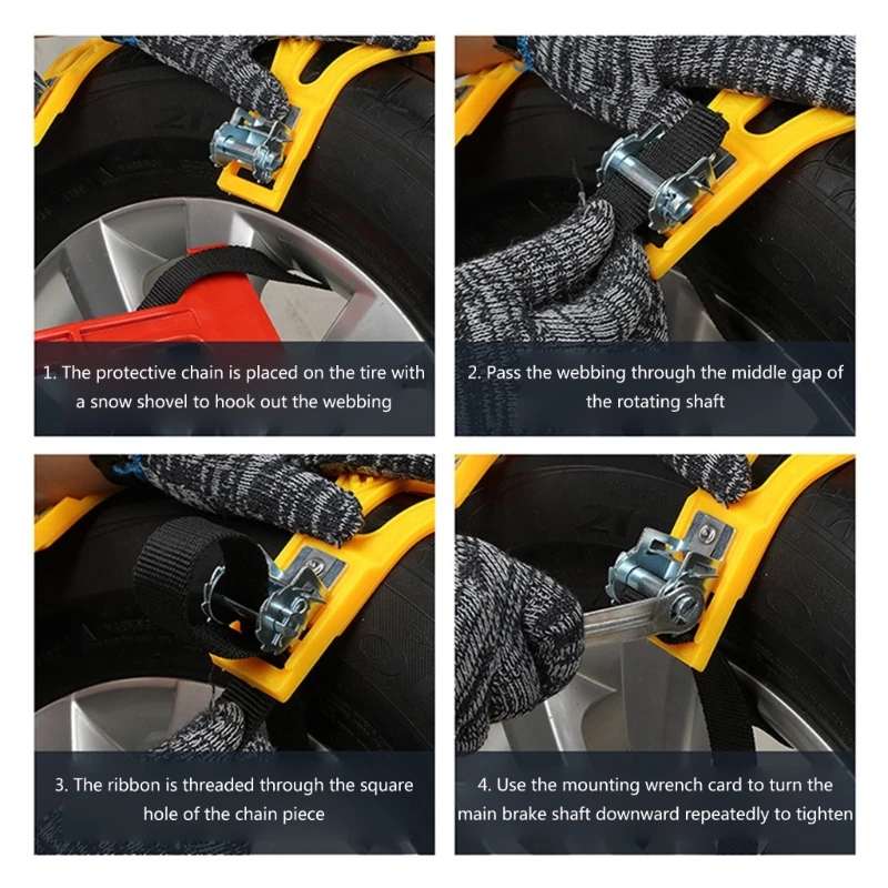 Anti Skid Tire Chain Universal Car Tire Chain Wear Resistant Ensure Stability & Control in Challenging Conditions