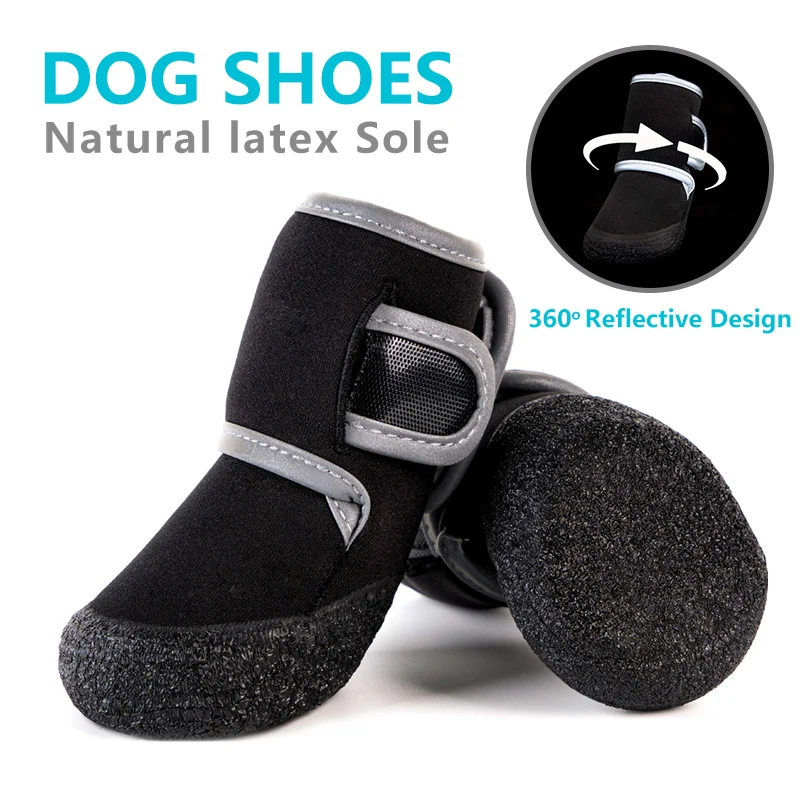 Soft Pet Shoes Spring Autumn Waterproof Rubber covered Sole Dogs Shoes