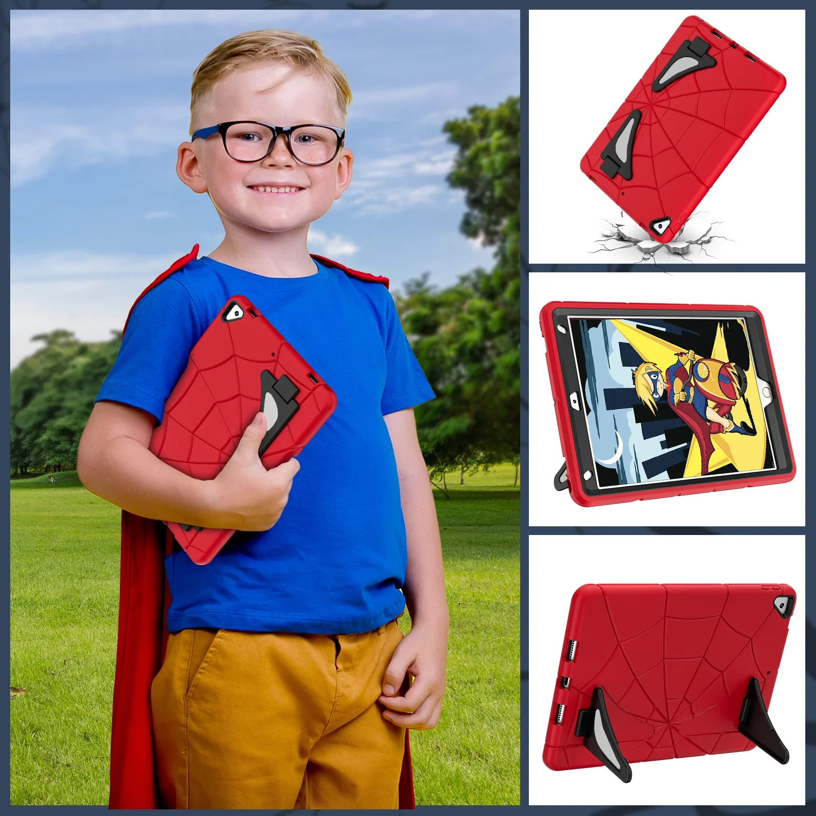 Capa de Tablet à Prova de Choque para Crianças Ipad Pro 11 2023 Air Ipad 6ª Geração 10.2 9ª Geração 8ª Geração 7ª Geração 10.2 9.7 2023 2023 - Imagem 3