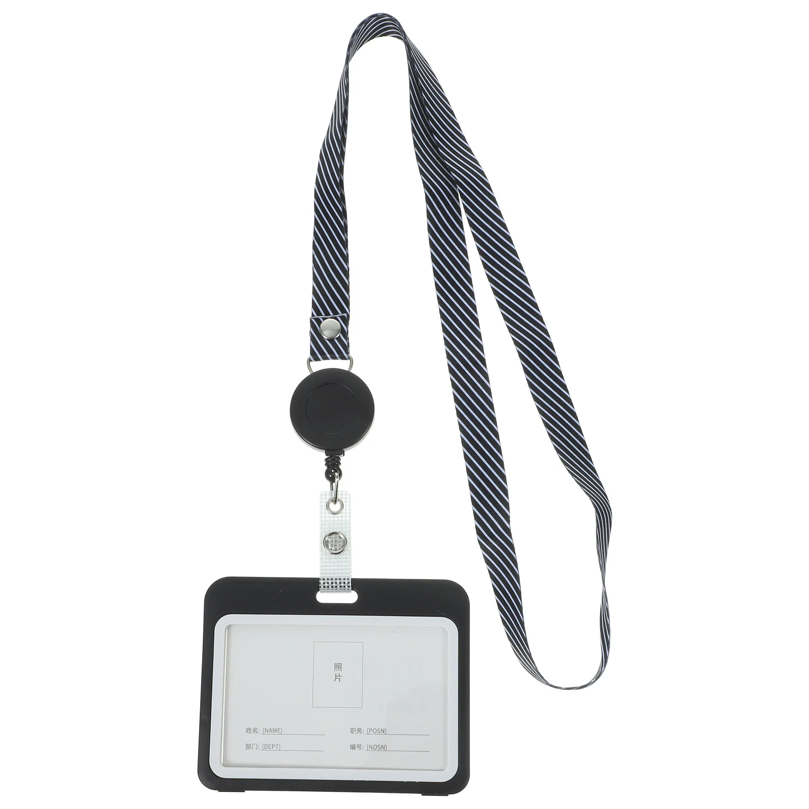 

2 Pcs Lanyard Retractable Easy to Pull Telescopic Hanging Id Badge Holder Card Horizontal Holders for Lanyards Sleeve