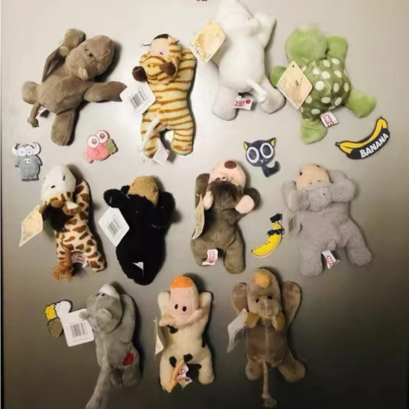 Cute Panda Plush Fridge Magnet Cartoon Animal Doll Home Decor