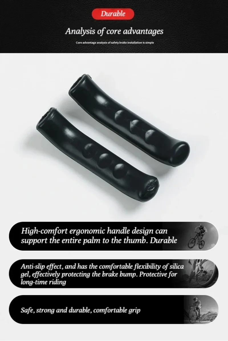 Description Picture 4 of itemSilicone MTB Handlebar Grips Bicycle Brake Handle Sleeve Cover Protect Cover Anti-slip Cycling Gear Motorcycle Bike Accessories